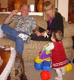 Uncle Tom & Robin play with Miranda