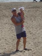 Miranda taking daddy to the beach